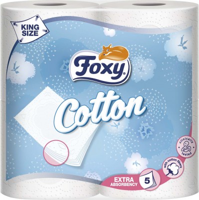 Foxy, Cotton, papier toaletowy, 4 sztuki
