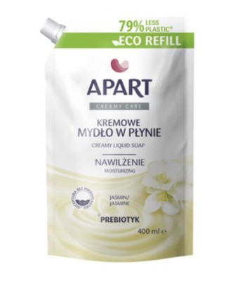 Apart Natural, Prebiotic, Jaśmin, mydło w płynie, opakowanie uzupełniające w folii, 400 ml