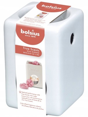 Bolsius Aromatic Square Biały ceramiczny kominek do wosków