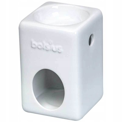 Bolsius Aromatic Square Biały ceramiczny kominek do wosków