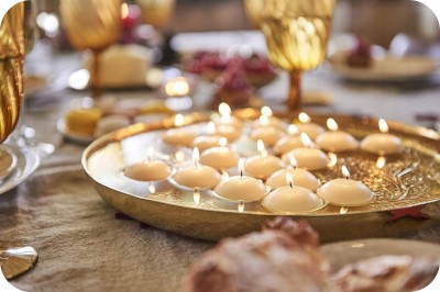 Bolsius Kremowa pływająca świeca 20 sztuk