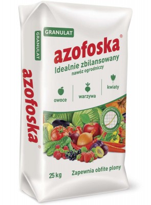 Azofoska, uniwersalny nawóz do warzyw, owoców, kwiatów, trawników, granulat 25kg