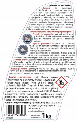 Bros proszek do zwalczania mrówek 1kg