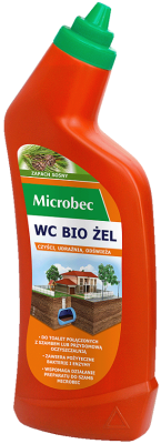 Bros Microbec Ultra Cytryna 1kg preparat do przydomowych oczyszczalni ścieków i szamb + WC Bio żel 500ml