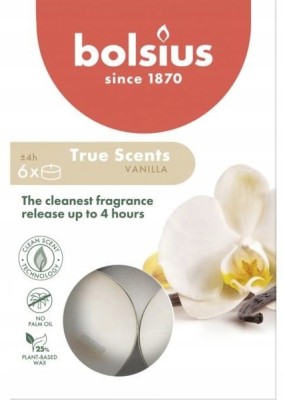 Bolsius True Scents Wanilia podgrzewacze zapachowe 4 godzinne - 6 sztuk