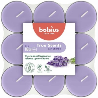 Bolsius True Scents Lawenda podgrzewacze zapachowe 4 godzinne - 18 sztuk