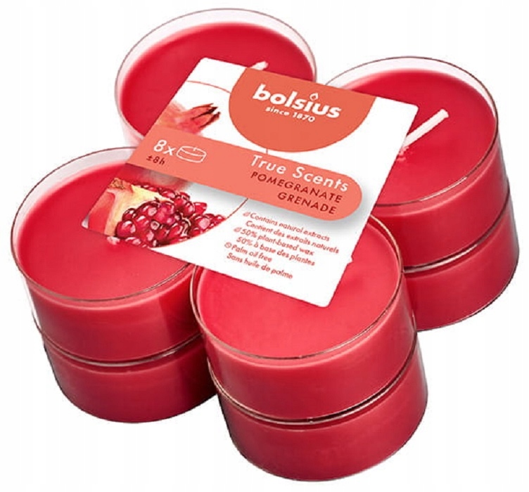 Bolsius True Scents Granat podgrzewacze zapachowe Maxi 8 godzinne - 8 sztuk