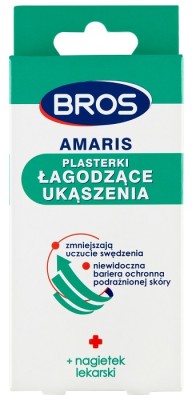 Bros Amaris plasterki łagodzące ukąszenia i zmniejszające uczucie swędzenia - 20 sztuk