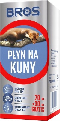 Bros odstraszający płyn na kuny 70ml + 30ml gratis