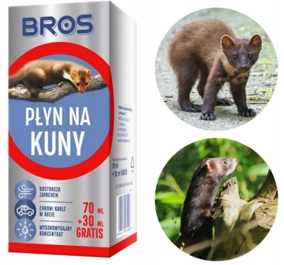 Bros odstraszający płyn na kuny 70ml + 30ml gratis