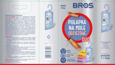 Bros Duo pułapka na mole odzieżowe + 2 wkłady
