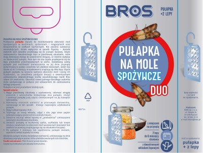 Bros Duo pułapka na mole spożywcze kuchenne + 2 wkłady