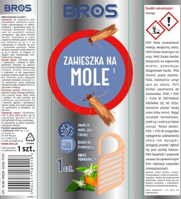 Bros Kwiat Pomarańczy zawieszka na mole odzieżowe