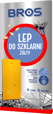 Bros lep żółty do szklarni na szkodniki 10 sztuk 