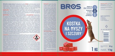 Bros kostki na myszy i szczury z zasuszonej trutki 1kg