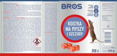 Bros kostki na myszy i szczury z zasuszonej trutki 250g