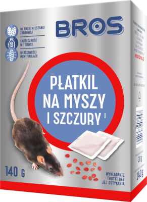 Bros trutka w formie płatków na myszy i szczury 140g 