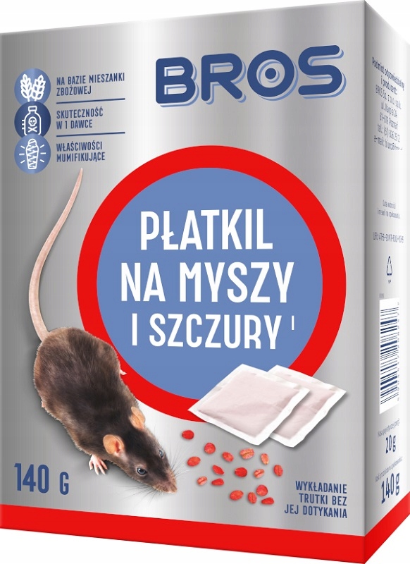 Bros trutka w formie płatków na myszy i szczury 140g