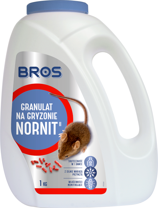 Bros Nornit trutka w formie granulatu na gryzonie w tym nornice 1 kg