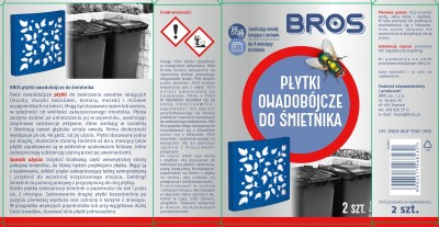 Bros Owadobójcze płytki do śmietników 2 sztuki