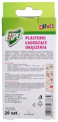 Expel Kids łagodzące ukąszenia plasterki - 20 sztuk