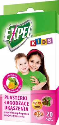 Expel Kids łagodzące ukąszenia plasterki - 20 sztuk