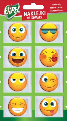 Expel naklejki przeciw komarom z wesołym nadrukiem 8 sztuk