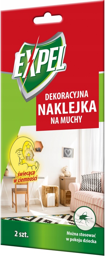 Expel naklejka na muchy świecąca w ciemności - 2 sztuki