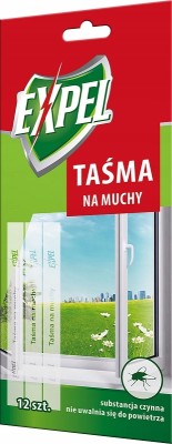 Expel naklejka na muchy w taśmie - 12 sztuk
