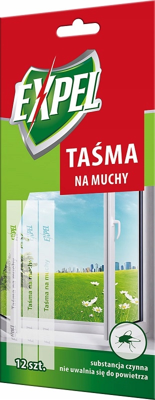 Expel naklejka na muchy w taśmie - 12 sztuk