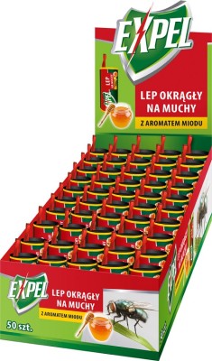 Expel okrągły lep na muchy - 50 sztuk