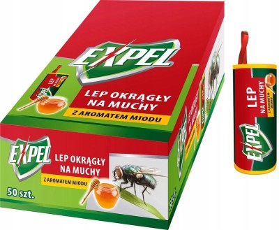 Expel okrągły lep na muchy - 50 sztuk