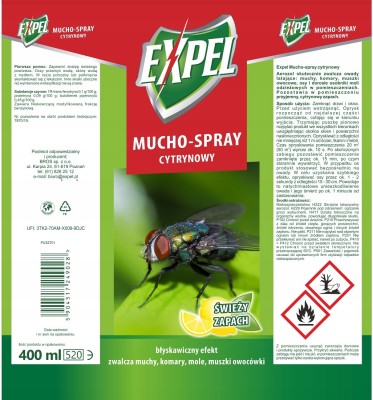 Expel cytrynowy muchospray zwalczający owady latające 400ml