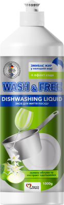 Wash and Free Zielone Jabłko i Szarotka Alpejska płyn do naczyń 1000g 