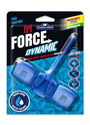 Tri Force Dynamic General Fresh Morska barwiąca wodę kostka do toalety WC 45g