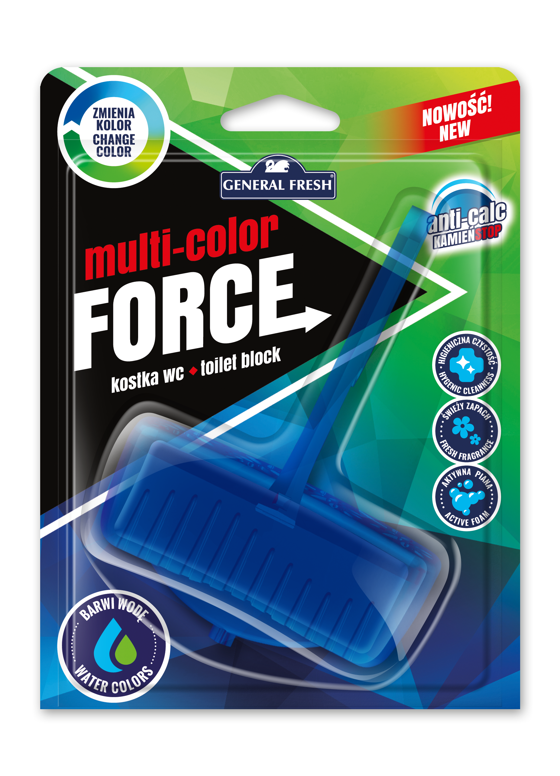 General Fresh Multi Color Force Morska zawieszka do toalety WC 40g
