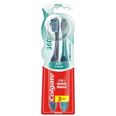 Colgate 360 Deep Clean Medium szczoteczka do zębów duopack