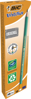 Bic Eco Evolution ołówek 655hb z gumką 12 sztuk 