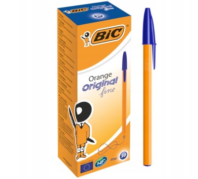 Bic Orange Original niebieski długopis pudełko 20 sztuk