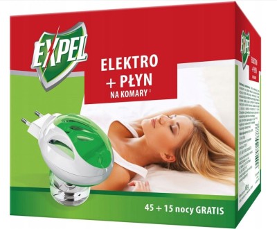 Expel urządzenie elektroniczne plus płyn na komary 60 nocy