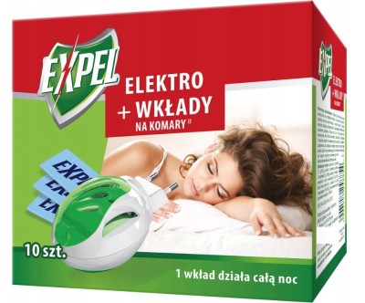 Expel urządzenie elektroniczne plus wkłady na komary 10 sztuk
