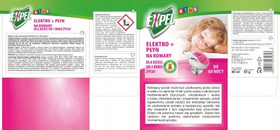 Expel Kids urządzenie elektroniczne plus płyn na komary 60 nocy