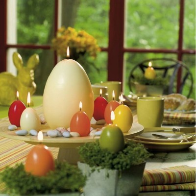 Bolsius Żółta Wielkanocna świeca jajko 63/90