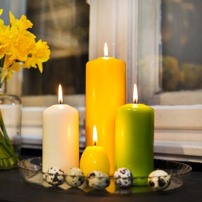 Bolsius Żółta Wielkanocna świeca jajko 63/90