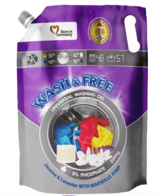 Wash & Free mydło marsylskie żel do prania o zapachu lawendy i jaśminu 2kg