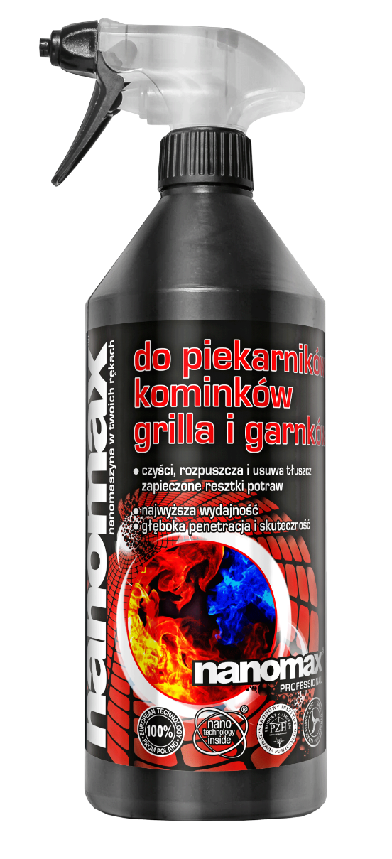 Nanomax Professional środek do czyszczenia piekarników, kominków i grilla w sprayu 1l