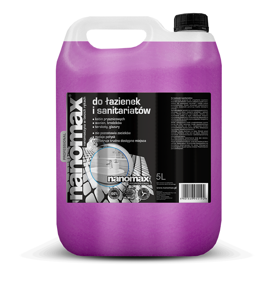 Nanomax Professional środek do czyszczenia łazienek i sanitariatów 5l