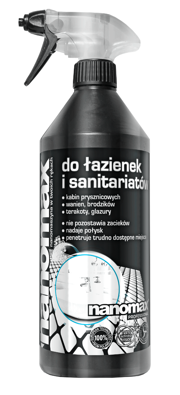 Nanomax Professional środek do czyszczenia łazienek i sanitariatów w sprayu 1l