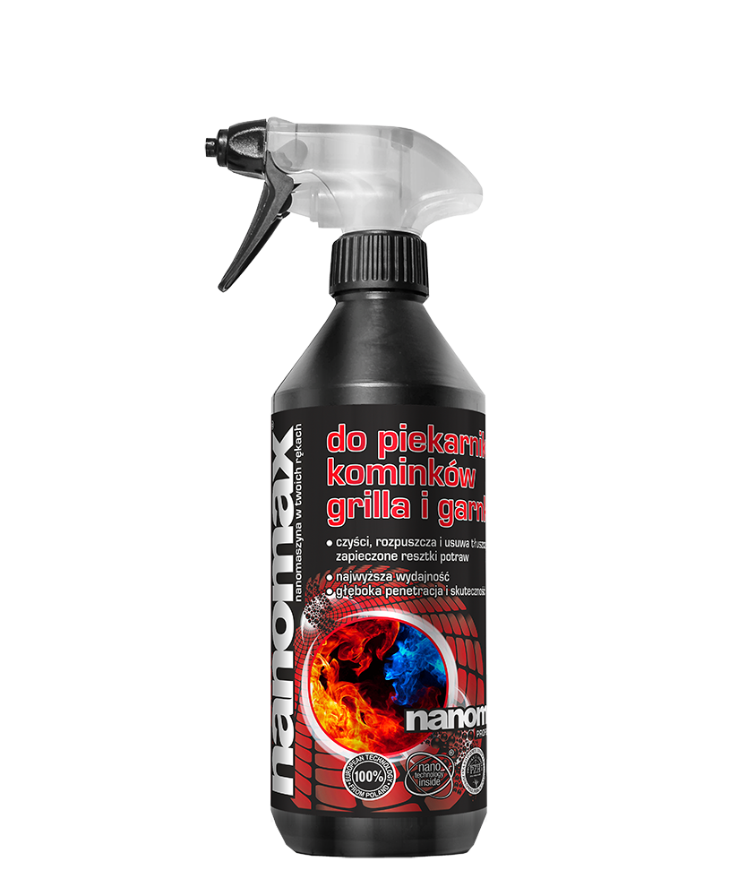 Nanomax Professional środek do czyszczenia piekarników, kominków i grilla w sprayu 500ml