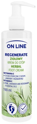 On Line Ziołowy krem do stóp z dozownikiem 190ml